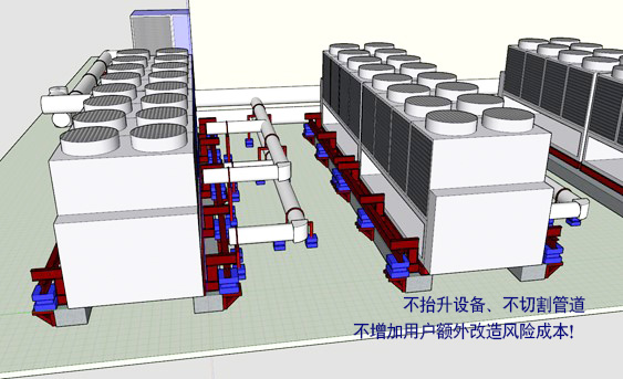 屋頂空調(diào)機(jī)組震動(dòng)噪聲大，不切管道不抬設(shè)備方案這樣做！